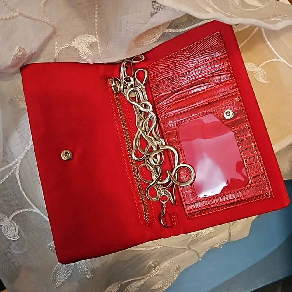 WHBM Red Sequin Purse Wallet - Picture 2 of 3